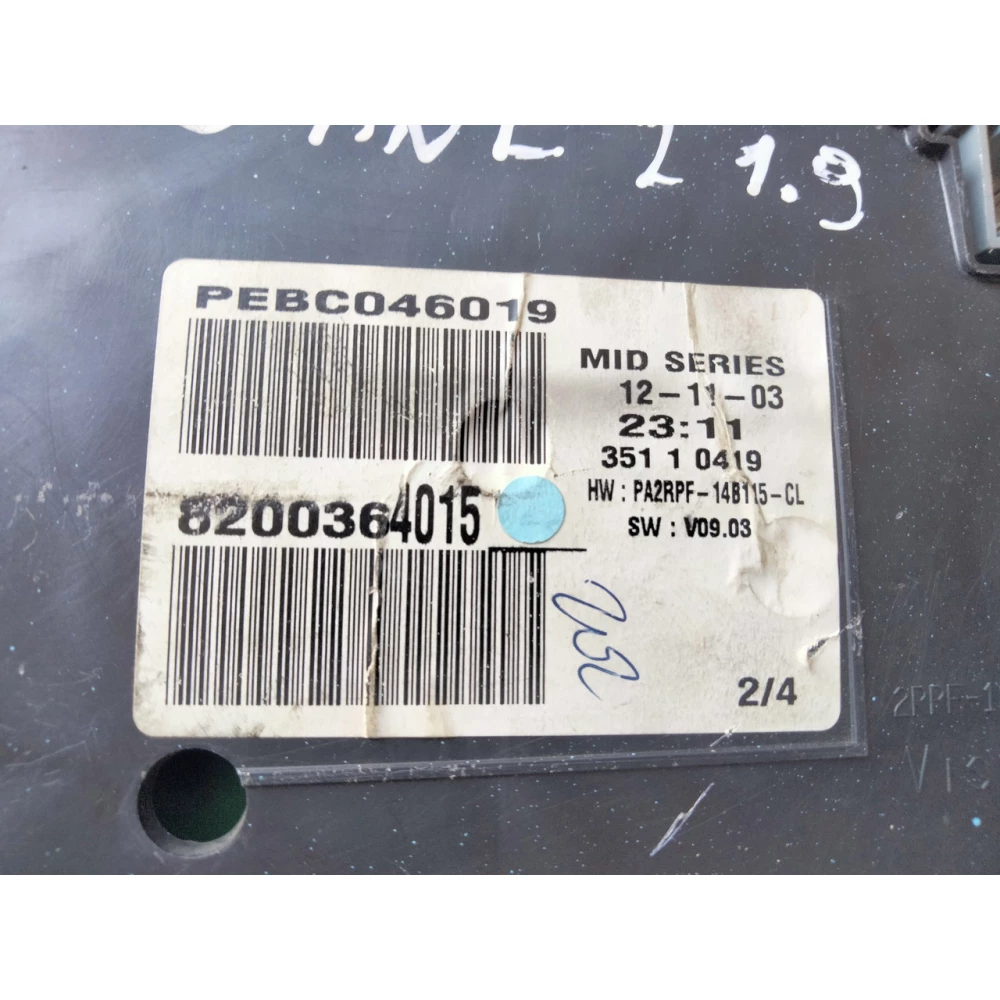 8200364015 приборная панель Renault Megane 2 1.9DCI