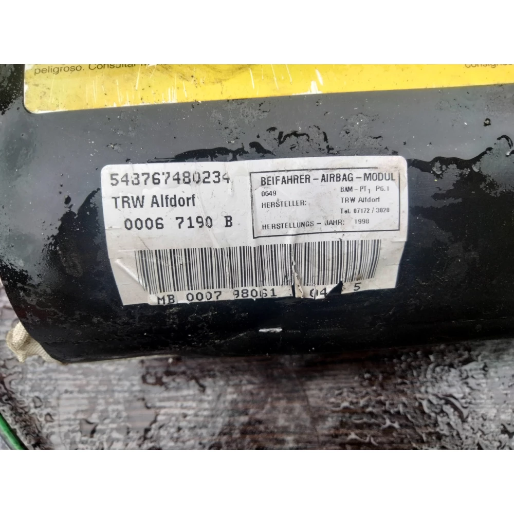 00067190B подушка безопасности пассажира Mercedes Benz W210