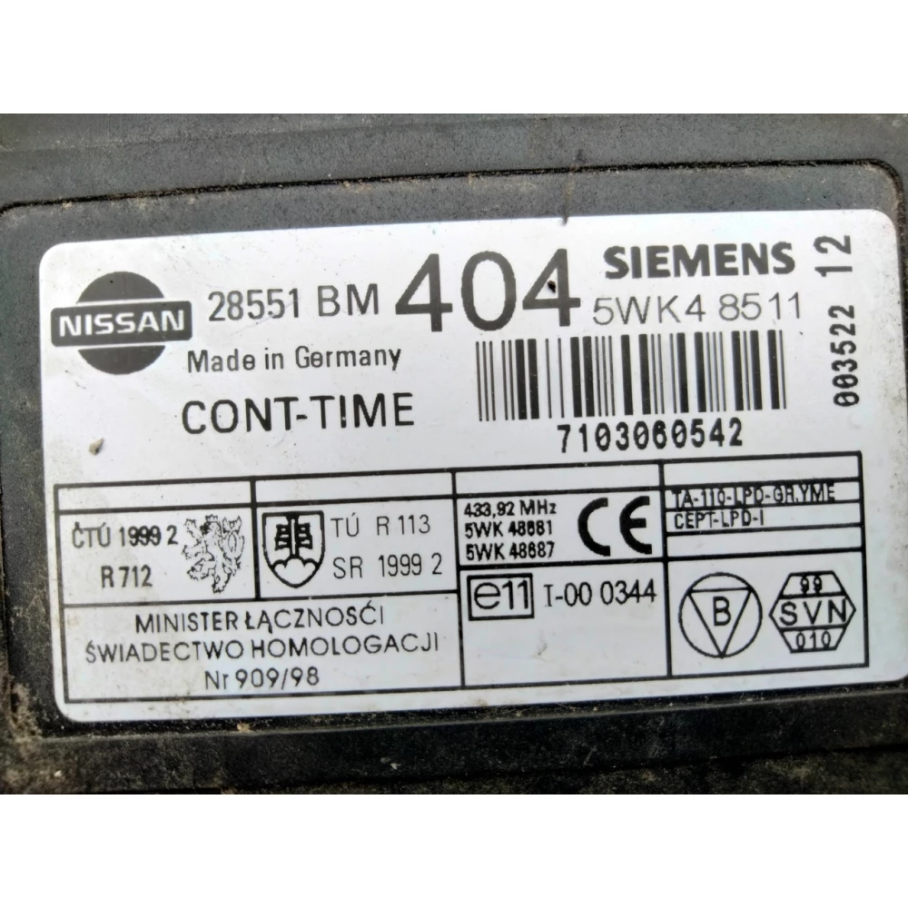 28551BM блок комфорта Nissan Almera n16